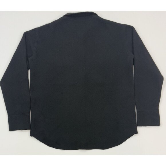 La Ligne Womens Jane Jacket Cashmere Wool Shirt Shacket Small Minimalist Black - Picture 3 of 11